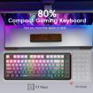 HXSJ L400 RGB Wireless Thin Film Keyboard, 81 Keys (Black Pink) - 6