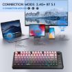 HXSJ L400 Wireless RGB Keyboard, Thin Film, 81 Keys, Black/White/Blue - 3