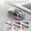 HXSJ M333 Blue Transparent Wireless Mouse - Three Modes - 4