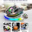 HXSJ M333 Blue Transparent Wireless Mouse - Three Modes - 6