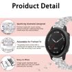 Garmin Fenix 8/7S/6S/5S Diamond Steel Watch Band (Silver) - 3