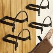 Cowboy Hat Storage Rack: 4pcs Wall Mounted Display Organizer (Black) - 4