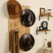 Cowboy Hat Storage Rack: 4pcs Wall Mounted Display Organizer (Black) - 5