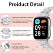 Xiaomi Smart Band 10/9/8 Diamond Stainless Steel Watch Band Silver - 4