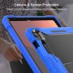 Samsung Galaxy Tab S10 FE+ Shockproof Silicone PC Case, Black/Blue - 5