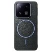 Xiaomi 13 Pro Black Purple MagSafe TPU Case - Litchi Grain Design - 1