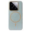 Xiaomi 14 MagSafe Litchi Grain TPU Case - Blue Orange - 1