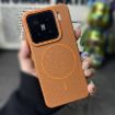 Xiaomi 14 Pro Gold Brown MagSafe TPU Phone Case Litchi Grain - 2