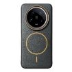 Xiaomi 14 Ultra Thin MagSafe TPU Case, Black Orange Litchi Grain - 1