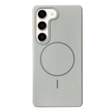 Galaxy S22 5G Titanium Gray MagSafe Litchi Grain TPU Case - 1