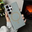 Galaxy S22+ 5G MagSafe Litchi Grain TPU Case - Blue Orange - 2