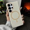 Galaxy S22 Ultra 5G Thin MagSafe TPU Case, White Orange - 2