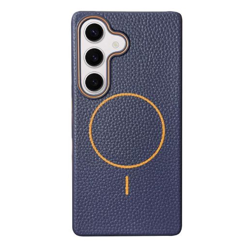 Samsung Galaxy S24 5G Dark Blue Orange MagSafe TPU Case - 1