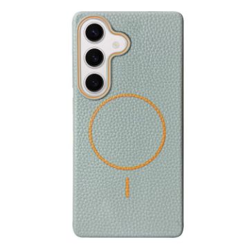 Galaxy S24 FE 5G MagSafe Litchi TPU Case (Blue Orange) - 1