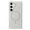 Galaxy S24 FE 5G MagSafe Litchi Grain TPU Case (White Grey) - 1