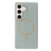 Galaxy S24+ Blue Orange MagSafe Thin TPU Litchi Grain Case - 1