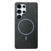 Galaxy S24 Ultra 5G MagSafe TPU Case - Black Purple Litchi Grain - 1