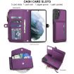 Samsung Galaxy S21+ 5G Leather Wallet Case with Lanyard - Dark Purple - 4