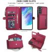 Samsung Galaxy S21 FE 5G Red Leather Wallet Phone Case with Lanyard - 4
