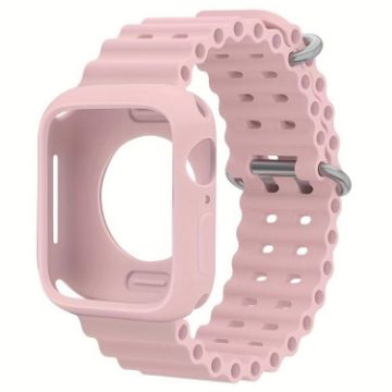 Apple Watch Series 10 46mm Pink Ocean Silicone Band & Case - 1