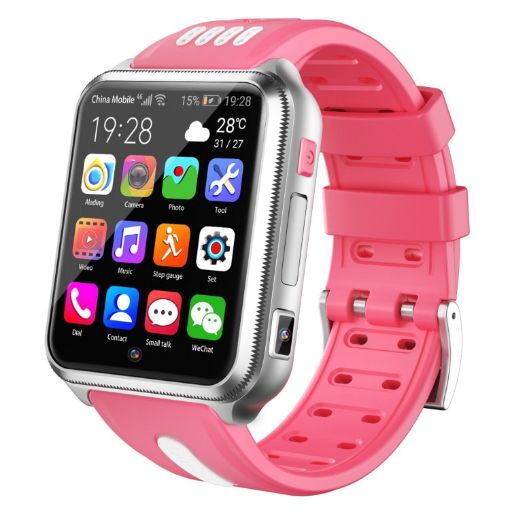 H1 1.54" Dual Camera Smart Watch with SIM/GPS/Temp (Silver Pink) - 1