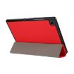 Red 3-Fold Skin Texture Case for Galaxy Tab A7 10.4 (2020) T500/T505 - 5