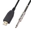 USB to 6.35mm Electric Guitar Recording Cable, 2m Length - 2