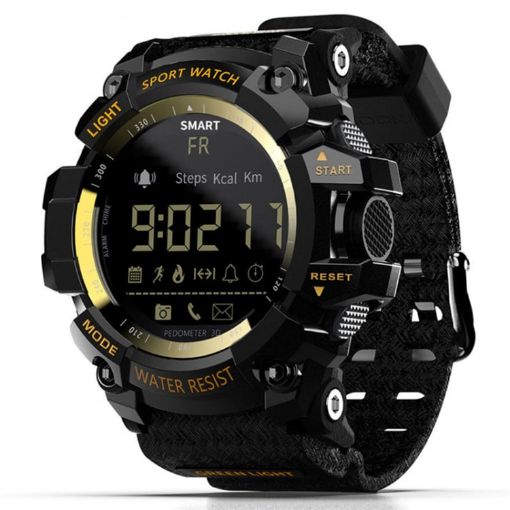 Lokmat MK16 Gold Waterproof Smart Watch with LCD Screen, 50m Depth - 1