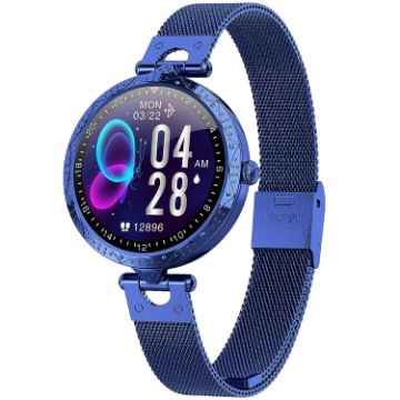 AK22 Smart Watch, 1.09" IPS, IP67, Sleep/Blood O2/Heart Rate, Blue - 1