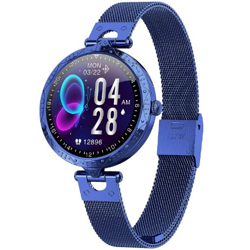 AK22 Smart Watch, 1.09" IPS, IP67, Sleep/Blood O2/Heart Rate, Blue - 1