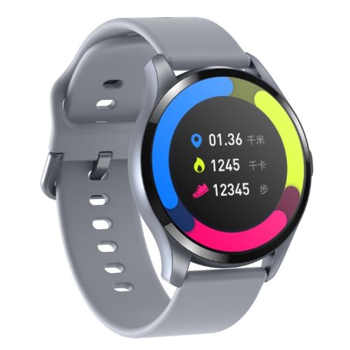 T88 Grey 1.28" Smart Watch, IP67, Temp/Sleep/Heart Monitoring - 1