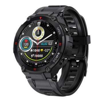K22 1.28" IPS Smart Watch, Menstrual/Bluetooth/Sleep (Black) - 1