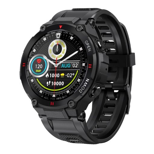K22 1.28" IPS Smart Watch, Menstrual/Bluetooth/Sleep (Black) - 1