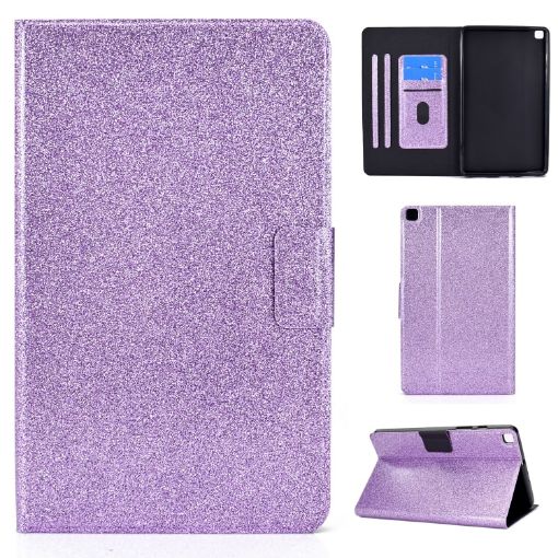Samsung Galaxy Tab A7 Lite T220 Glitter Flip Case, Purple - 1