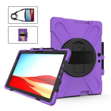 Shockproof Silicone Case for Surface Pro X/2021 w/Straps & Pen Slot - 1