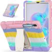 Samsung Galaxy Tab S6 T860 Pink Shockproof Case with Holder - 2