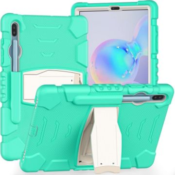 Samsung Galaxy Tab S6 T860 Shockproof Case with Holder, Mint Green - 1