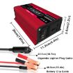 Zhizun 12V to 220V 4000W Car Power Inverter, Red, Modified Sinewave - 3