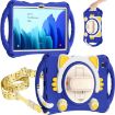 Samsung Galaxy Tab A7 10.4 Cat King Kids Shockproof Case, Dark Blue - 2