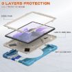 Samsung Galaxy Tab S7 FE T730 Case with Holder & Strap, Blue - 5
