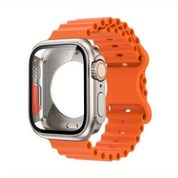 Apple Watch Series 10 46mm Orange Silicone Band & Case Combo - 1