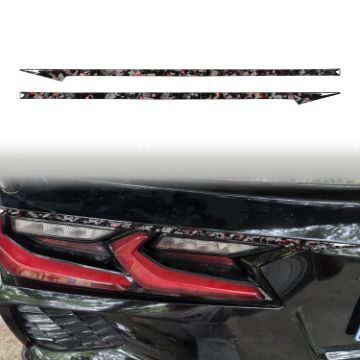 Forged Gold Foil Carbon Fiber Taillight Stickers for Corvette C8 - 1