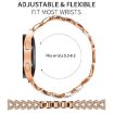 20mm Rose Gold Diamond Metal Band for Garmin Venu/Sq/Sq2 Watches - 2