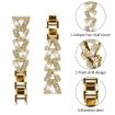 20mm Gold Diamond Metal Watch Band for Amazfit GTS4 Mini/3/2/2e - 3