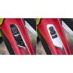 2pcs Gold Foil Carbon Fiber Window Sticker for Corvette C8 (Blue) - 5