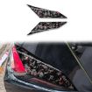 4pcs Forged Gold Foil Carbon Fiber Taillight Stickers for Corvette C8 - 1