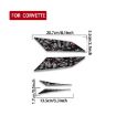 4pcs Forged Gold Foil Carbon Fiber Taillight Stickers for Corvette C8 - 2