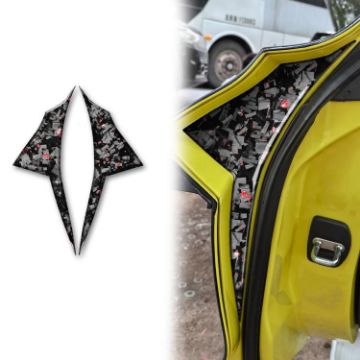 Forged Gold Foil Carbon Fiber Door Stickers for Corvette C8 2020+ - 1