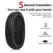 Snap-on Earpads for Swan AW-85 | Protein Leather (2pcs, Black) - 5