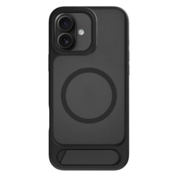 iPhone 17 Kalebol MagSafe Hybrid Case - Invisible Tilt Holder (Black) - 1